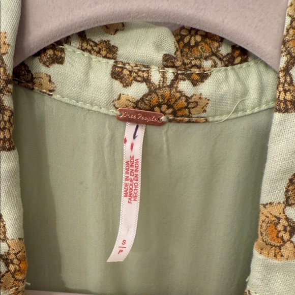 Free People Green and Purple Floral Tunic - Picture 2 of 3